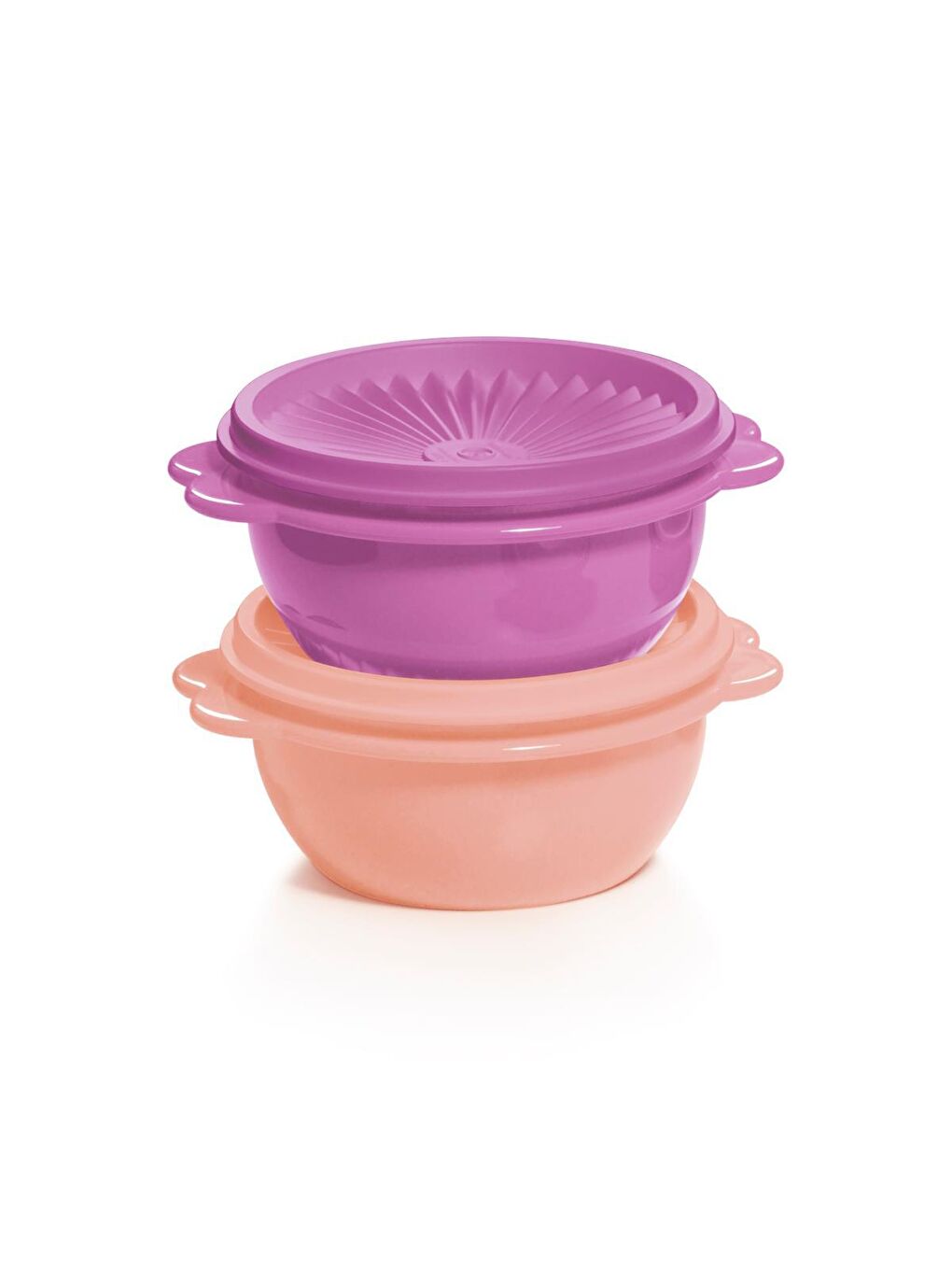 Tupperware Mor Yıldız Kap 2'li 400ml Mor ve Somon