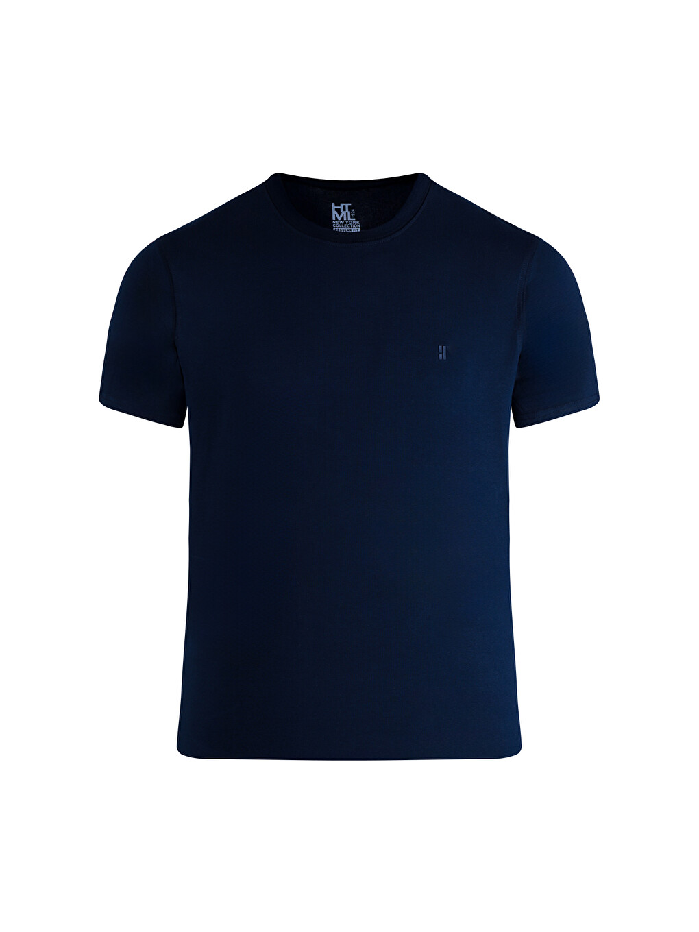 Lacivert Regular Fit Bisiklet Yaka Pamuklu Tişört