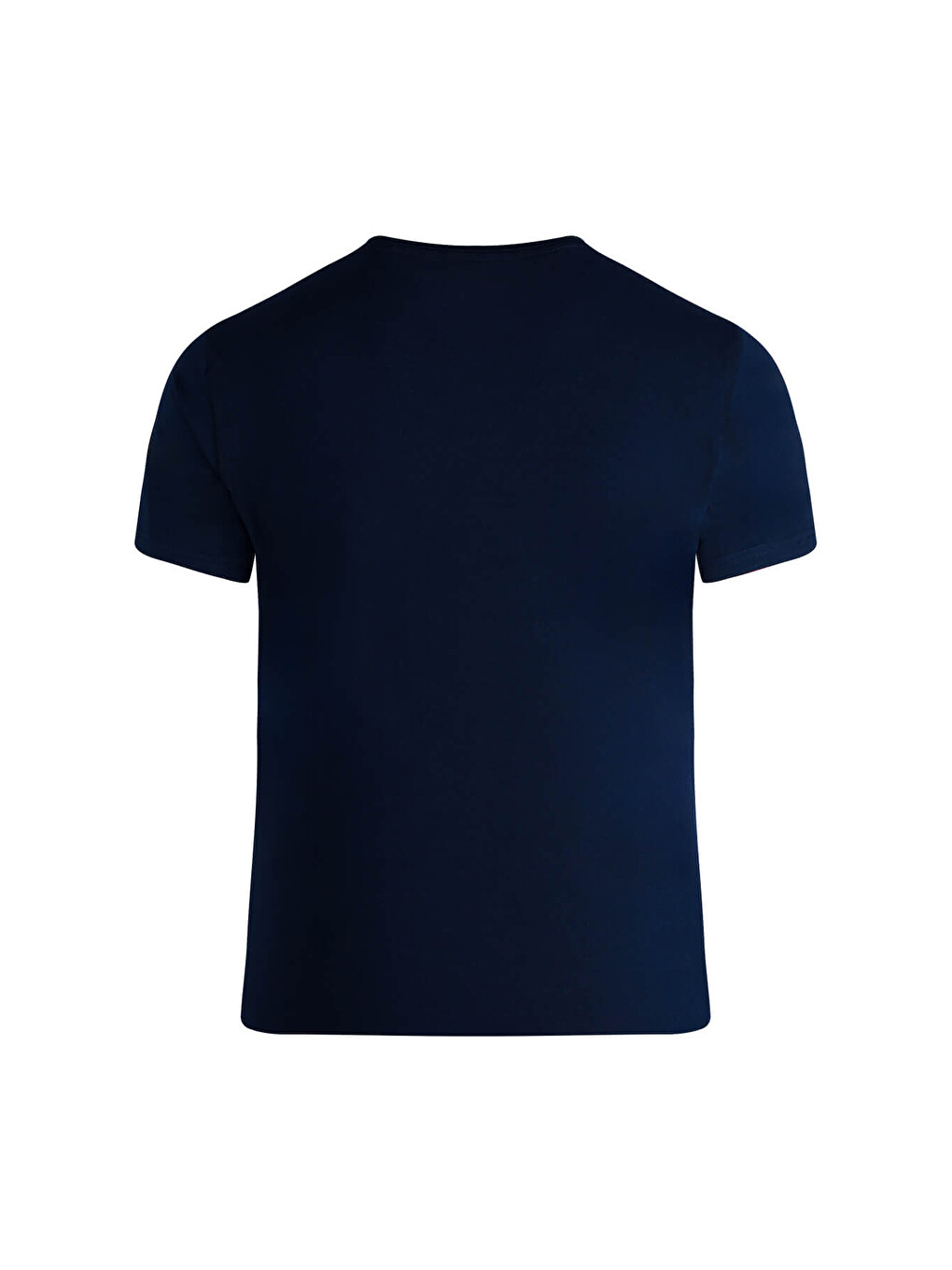 Lacivert Regular Fit Bisiklet Yaka Pamuklu Tişört-1