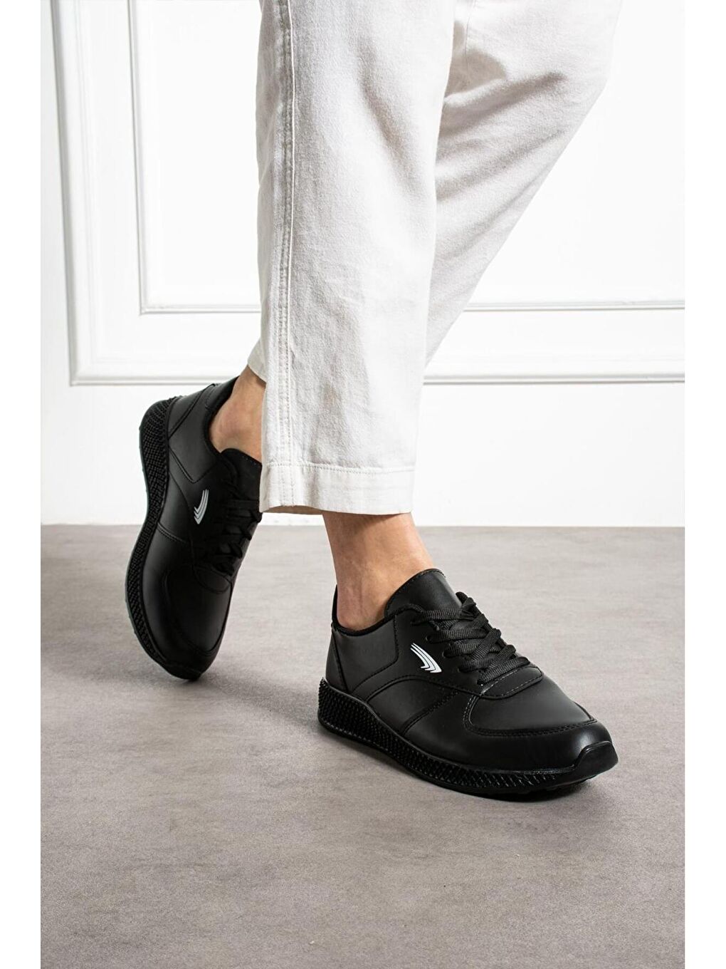 Siyah Erkek Sneaker Günlük Rahat Ayakkabı-1