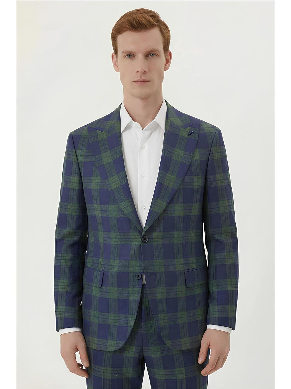 Giotelli Yeşil 6 Drop Polyester Viskon Karışımlı Erkek Takım Elbise Prnt