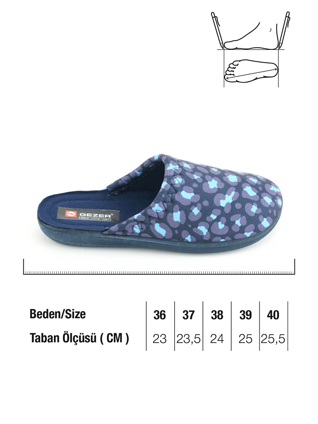 Lacivert Kadın Kışlık Rahat Taban Ev Bahçe Terlik-1