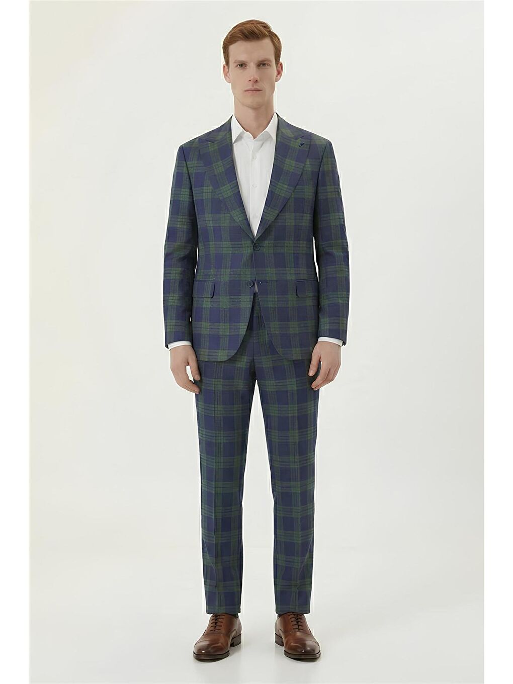 Giotelli Yeşil 6 Drop Polyester Viskon Karışımlı Erkek Takım Elbise Prnt-1