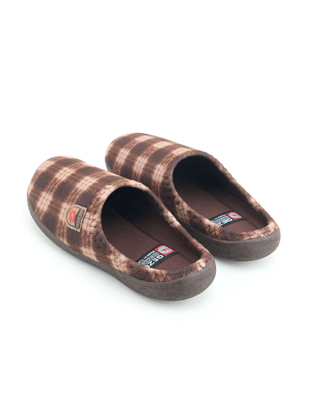 Kahverengi Erkek Kışlık Rahat Taban Ev Bahçe Terlik-3