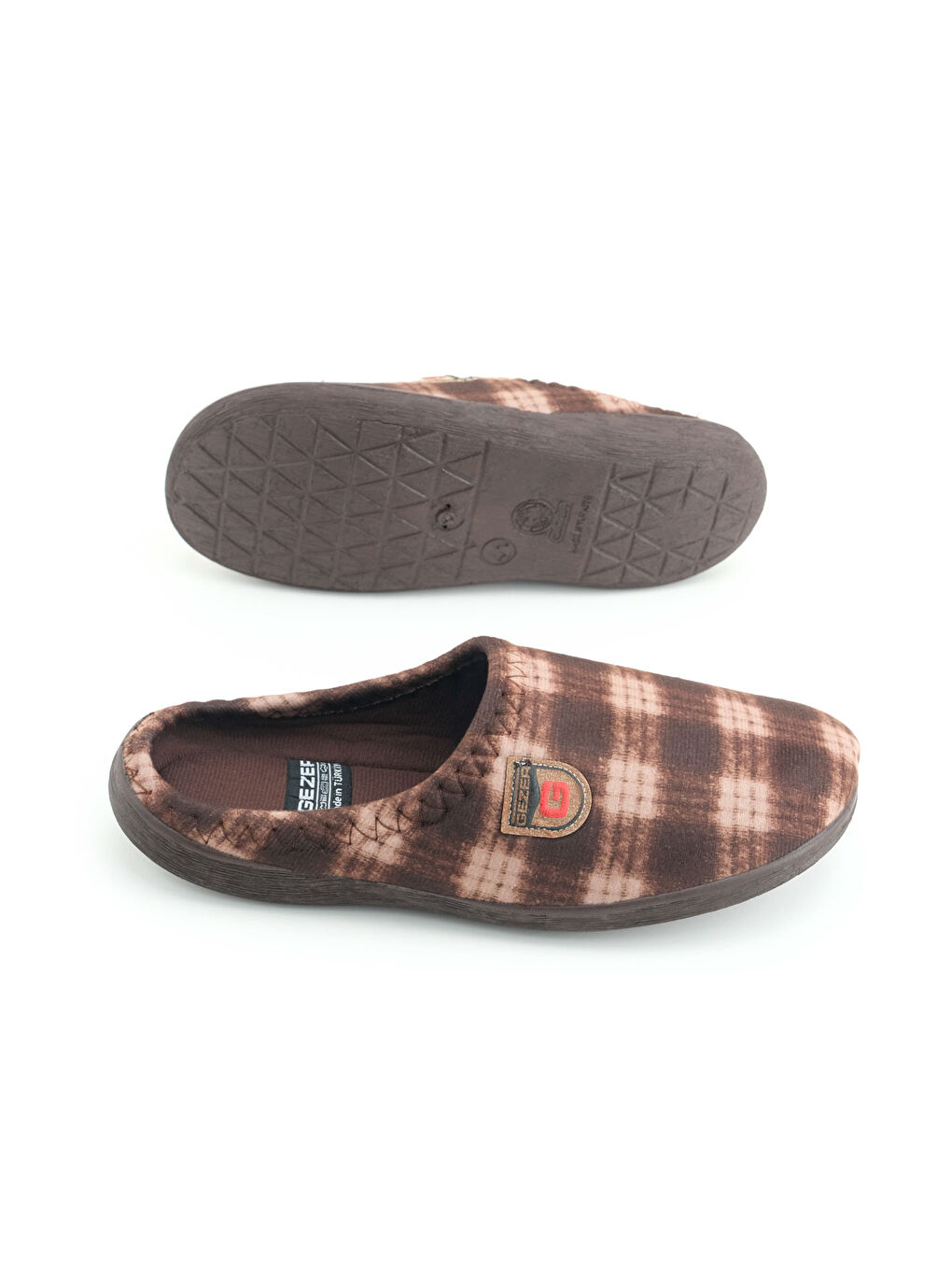 Kahverengi Erkek Kışlık Rahat Taban Ev Bahçe Terlik-4