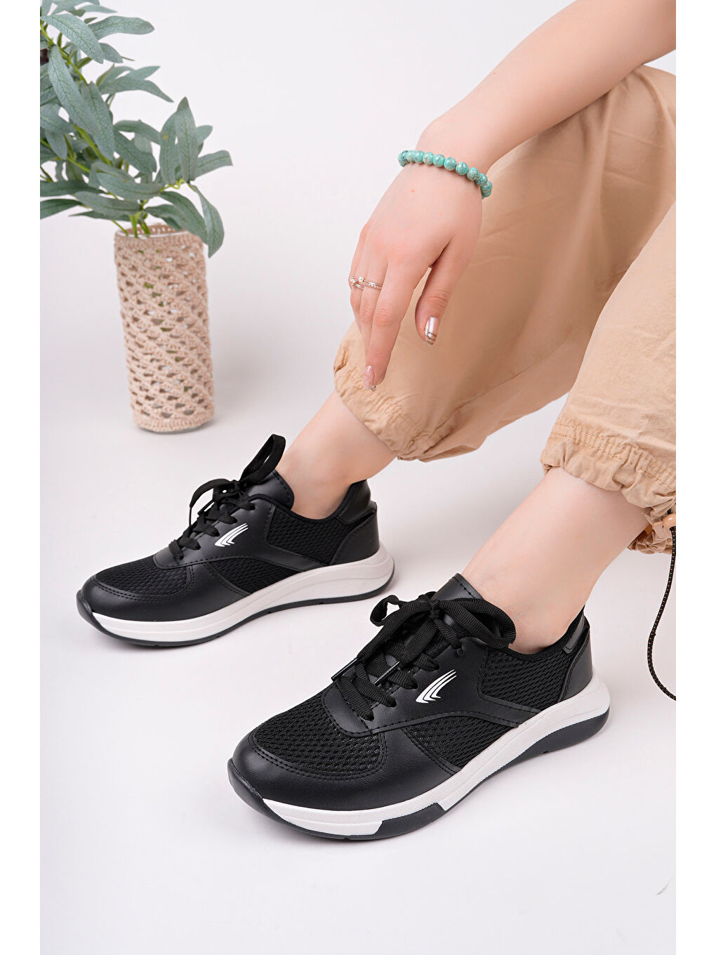 Siyah Kadın Sneaker Günlük Ayakkabı