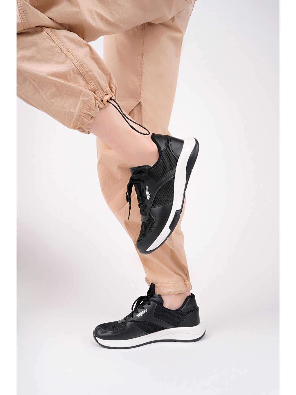 Siyah Kadın Sneaker Günlük Ayakkabı-1