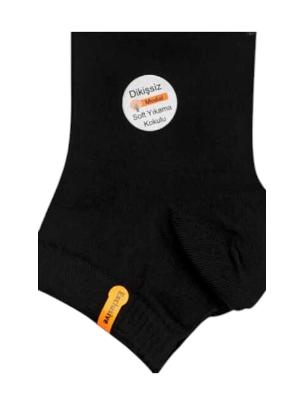 Erkek Modal Siyah Patik Çorap 6'lı-2