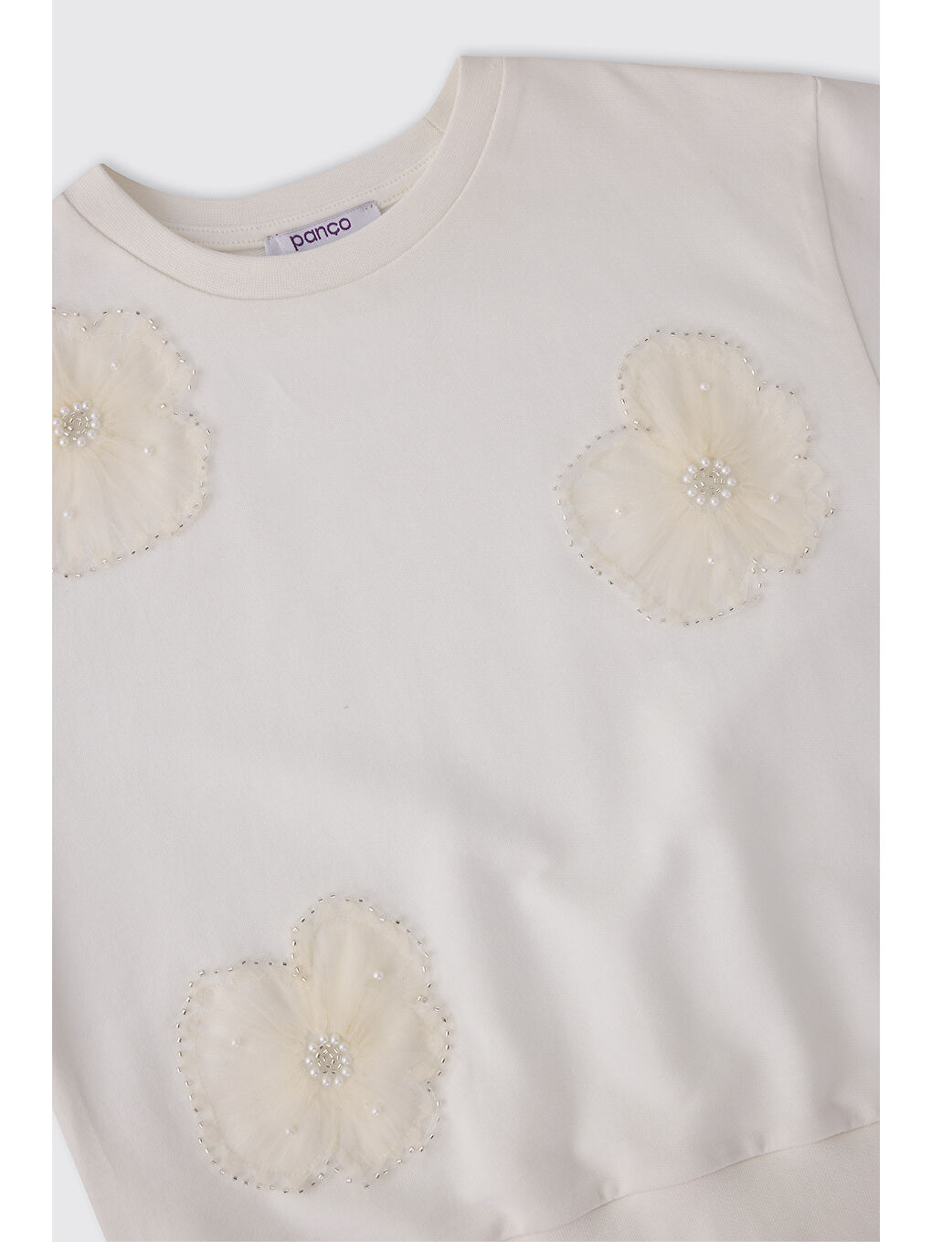 Kız Çocuk Ekru Sweatshirt-4