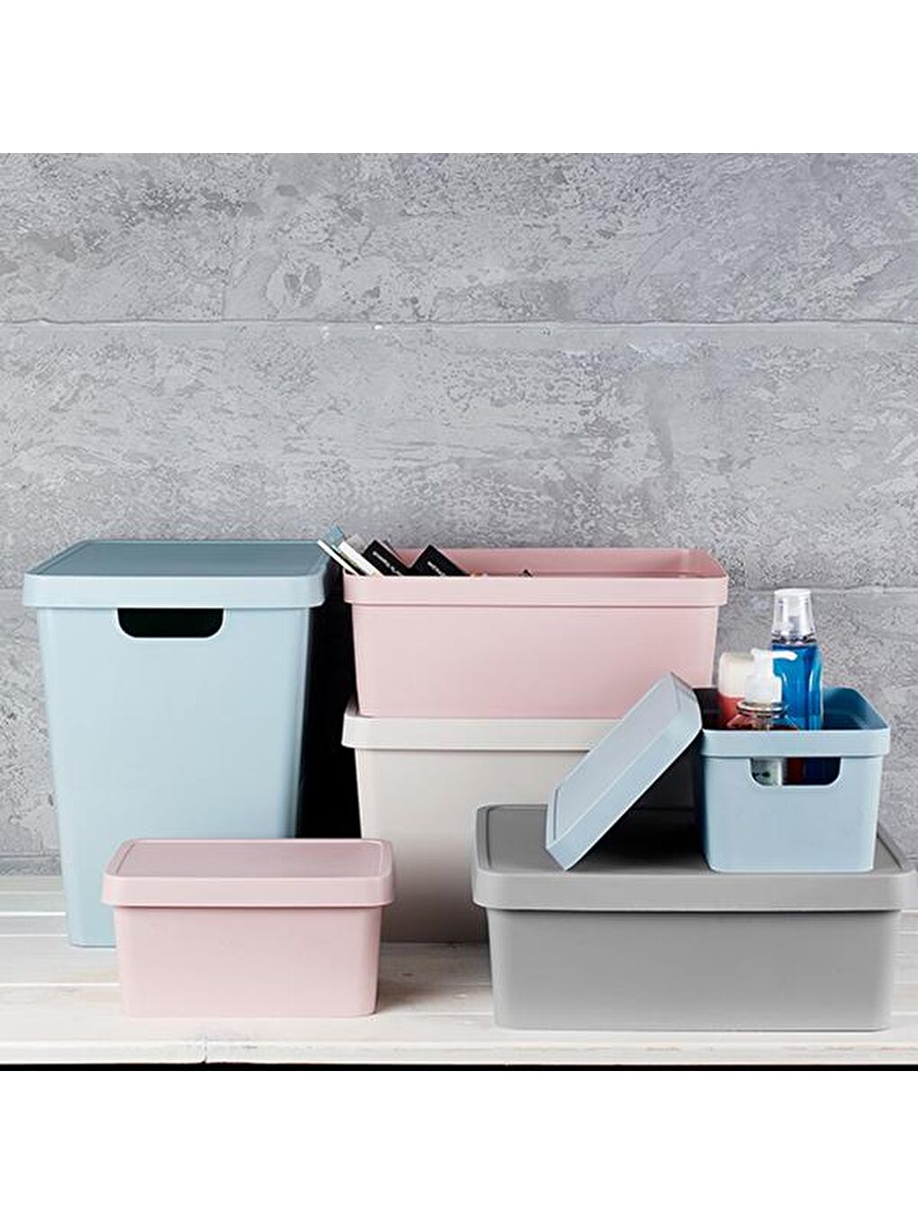 Karışık Vinto Saklama Kutusu - Asorti - 17 lt