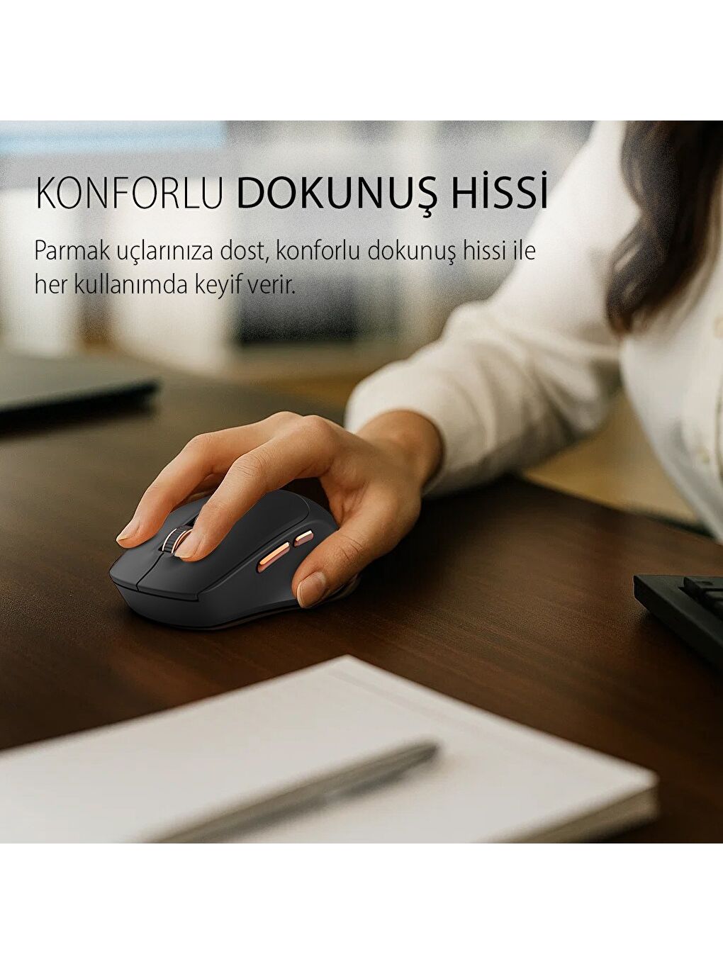 IWM-244RS 2.4ghz Kablosuz Optik Mouse Ergonomik Tasarım Sessiz Tuşlar, 6d Fonksiyon | 800-1600 Dpı-2