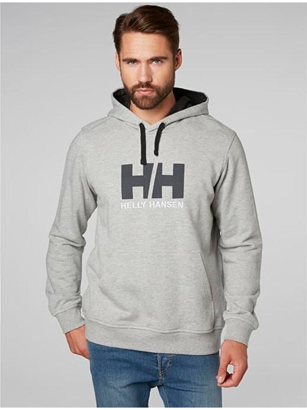 Helly Hansen Gri Logo Hoodie Erkek Kapüşonlu Sweatshirt Gri HHA.33977-949 - 2