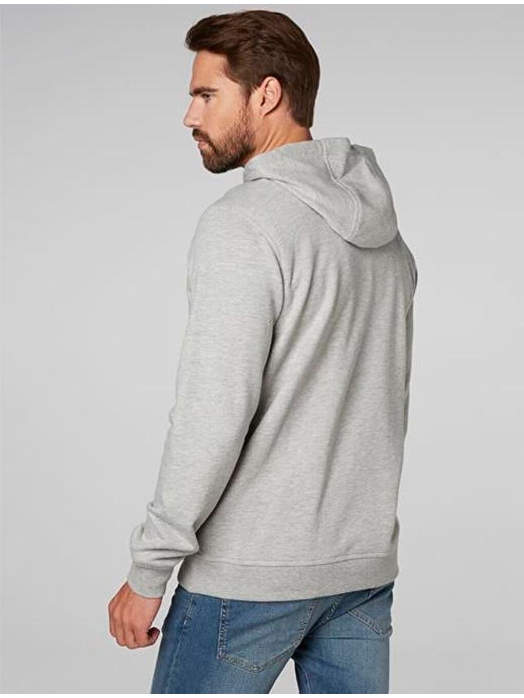 Helly Hansen Gri Logo Hoodie Erkek Kapüşonlu Sweatshirt Gri HHA.33977-949 - 3