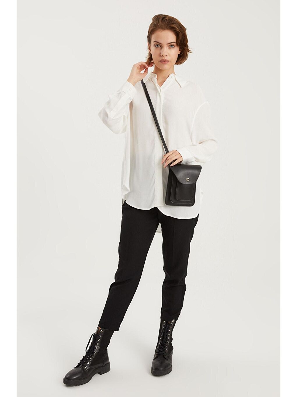 Siyah Kadın Özel Tasarım Omuz Çantası Apba011100-2