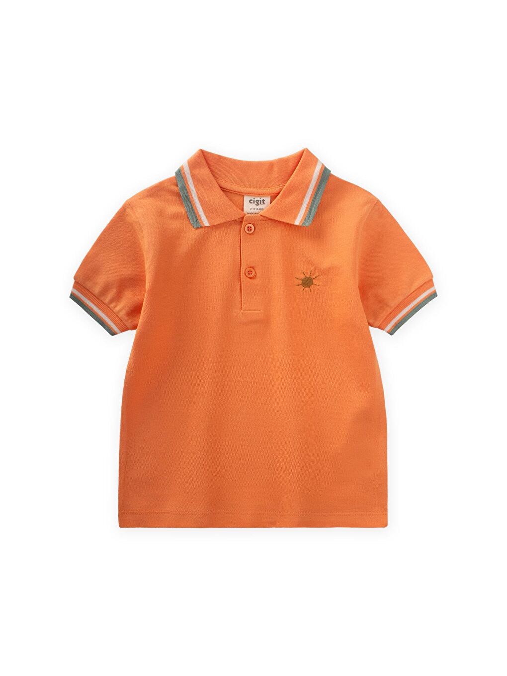 Turuncu Erkek Çocuk Polo Yaka Tişört