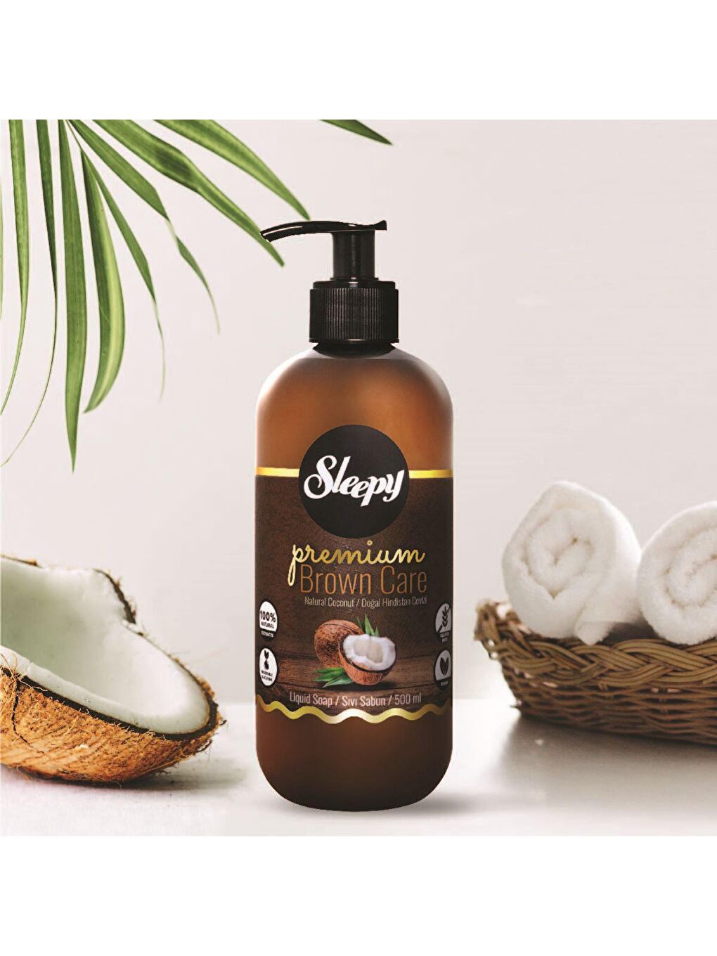 Sleepy Beyaz Premium Brown Care Serisi Sıvı Sabun 3x500 ml - 1