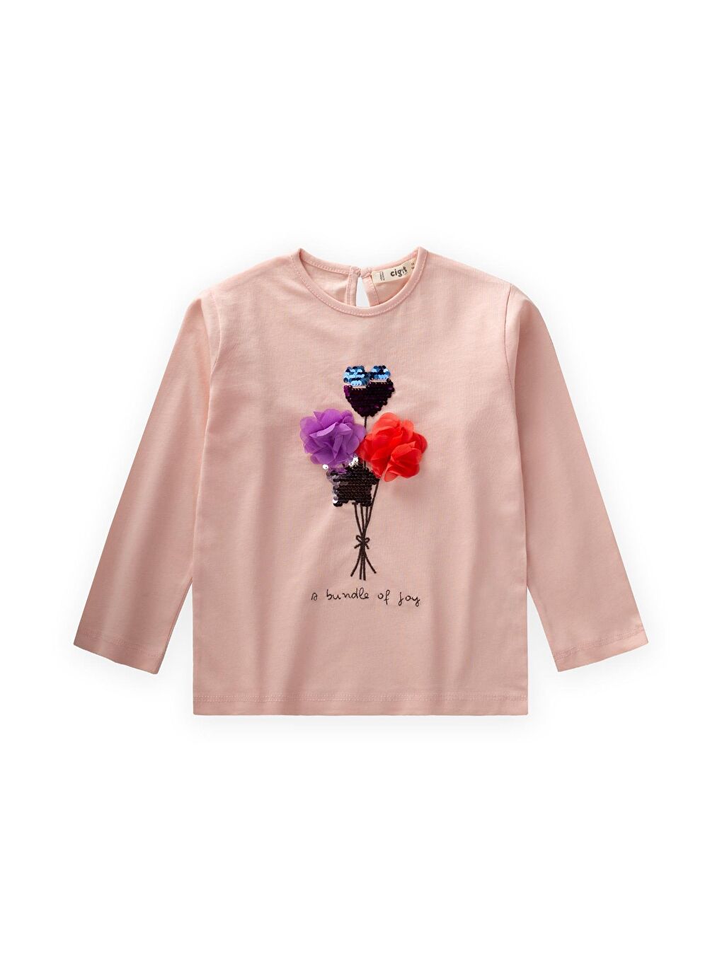 Pembe Kız Çocuk Uzun Kollu Tişört