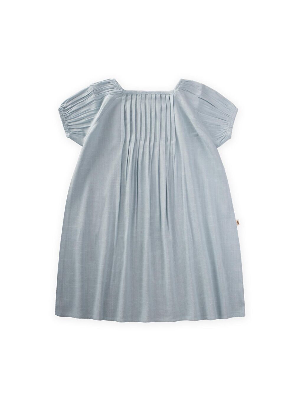 Mavi Kız Çocuk Keten Elbise