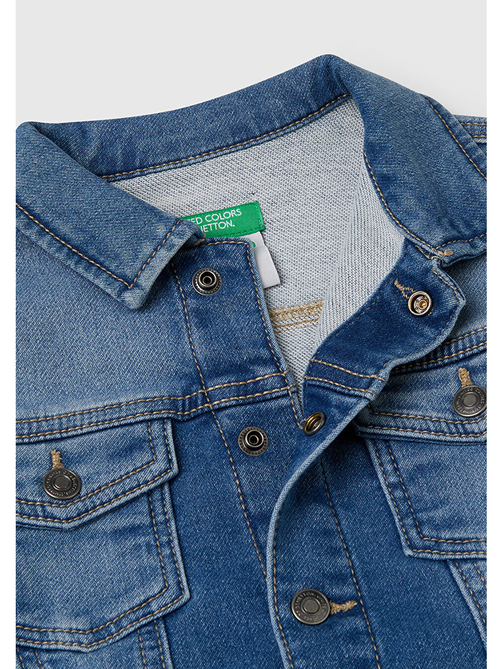 United Colors Of Benetton Mavi Erkek Çocuk Denim Denim Ceket - 2