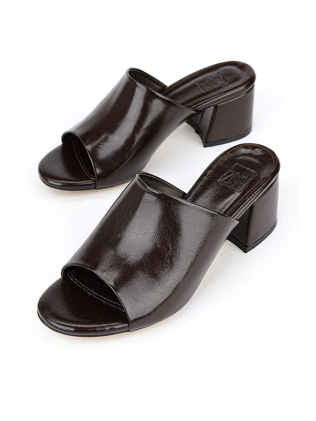 Kahverengi Kadın Topuklu Terlik 161996Z304 Kahve-4