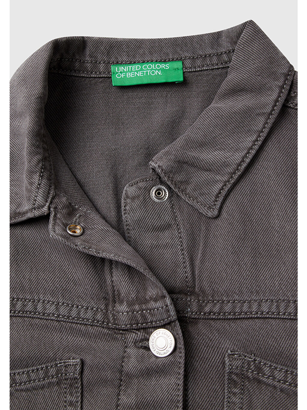 Kız Çocuk Antrasit %100 Liyosel Logo Detaylı Önü Yama Cepli Ceket-2