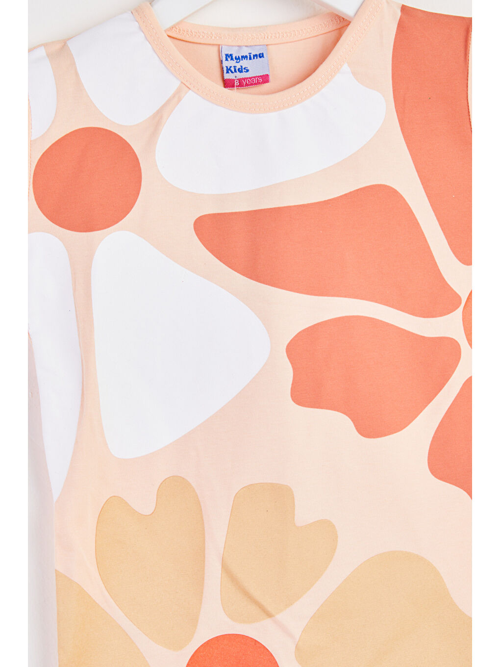 Pembe Kız Çocuk Somon Baskılı İkili Takım - 25109-1