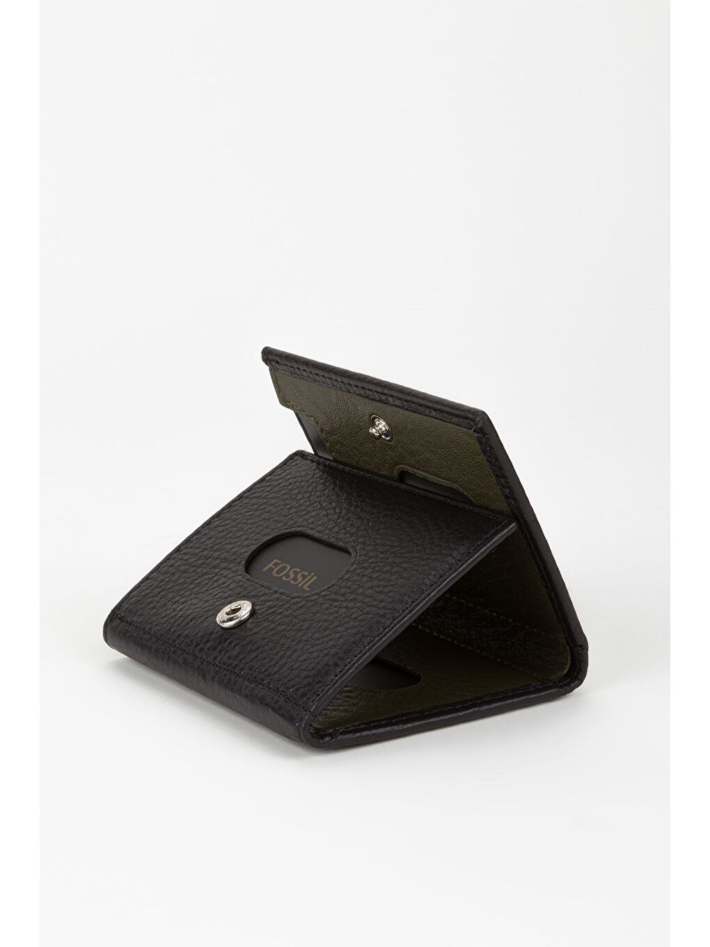 Siyah Kutulu Hakiki Deri Haki Unisex El Portföyü Kartlık Cüzdan-3