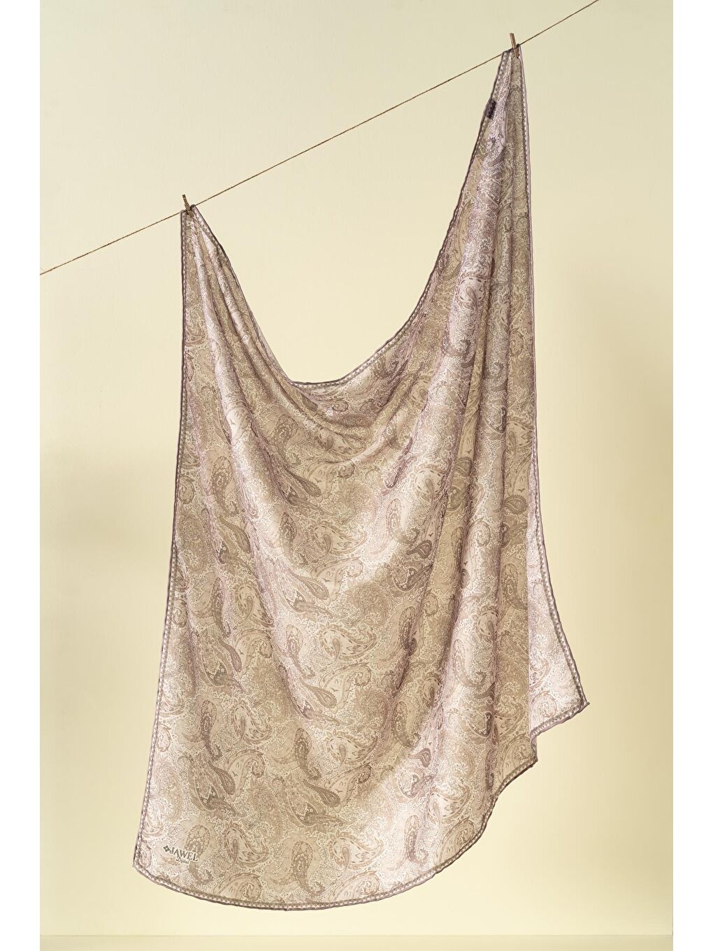 Bej Kadın Pateh Soft Eşarp-3