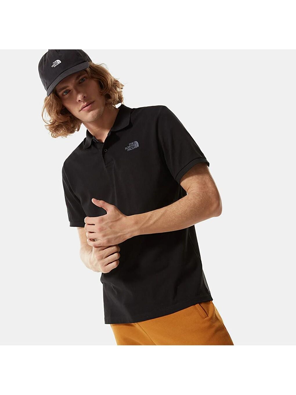 The North Face Siyah Piquet Erkek Siyah Klasik Yaka Polo Tişört