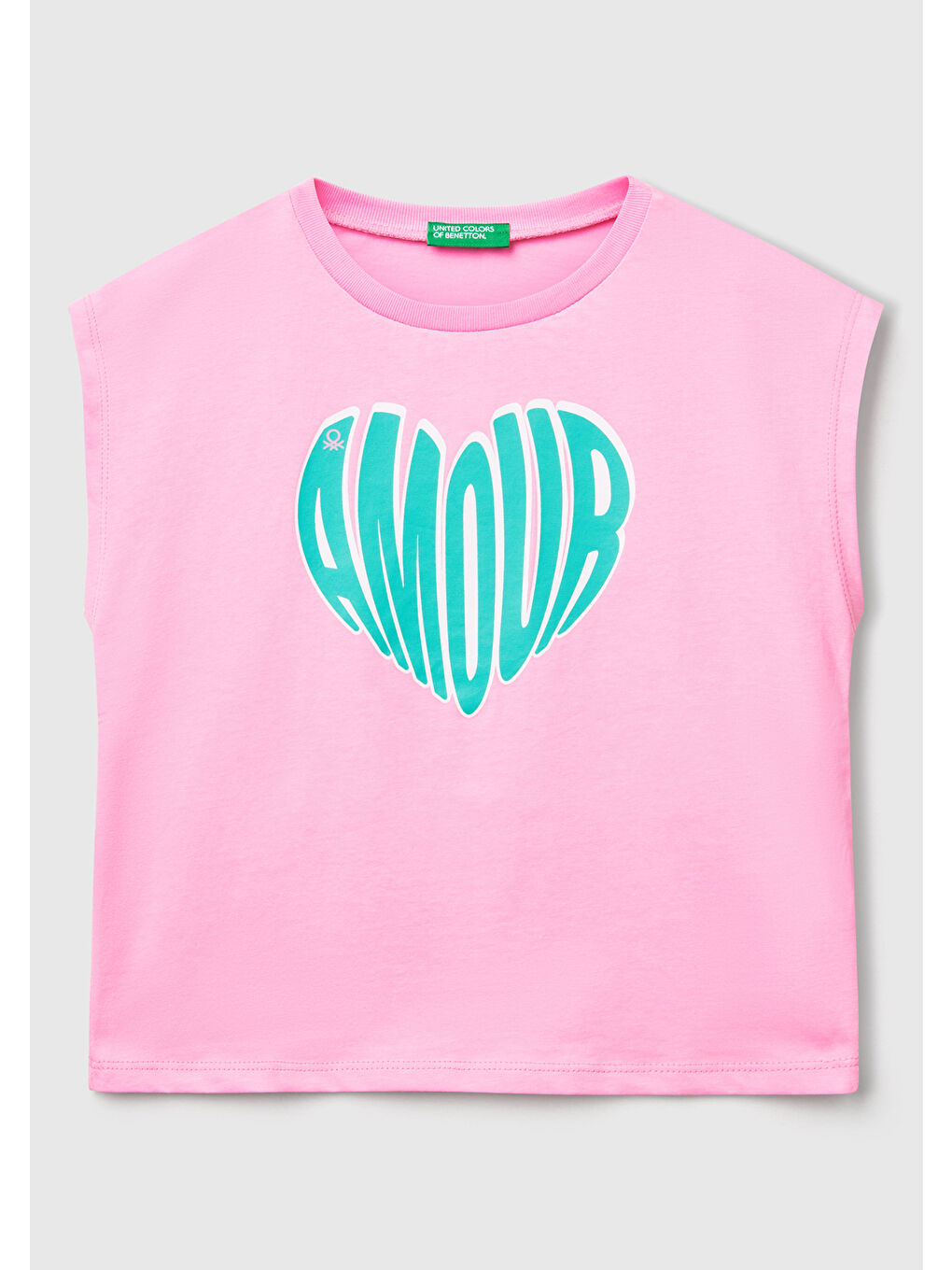 Kız Çocuk Pembe Grafik Baskılı Kısa Kollu T-Shirt