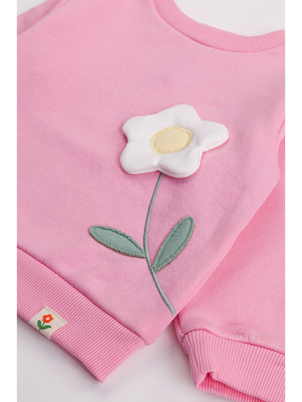 Ekru Kız Çocuk 2'li Paket Basic Sweatshirt-6