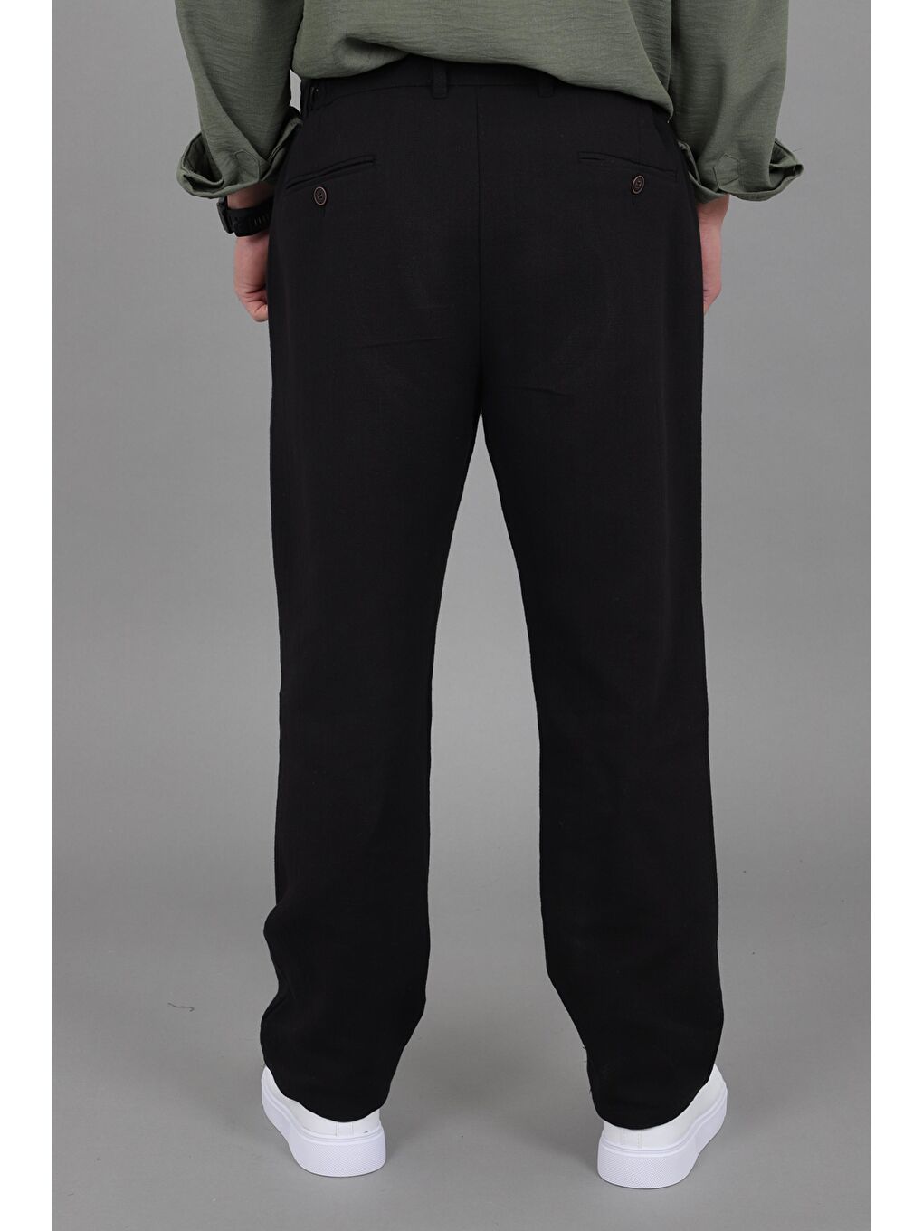 Siyah Örme Baggy Jogger Pantolon ÖSR 3055_0444-4