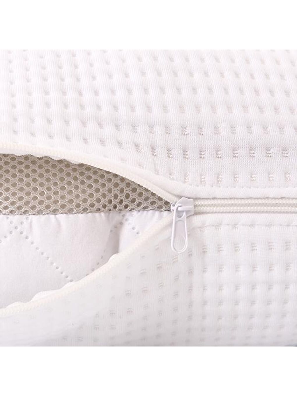 Soft Thunder Kapitoneli Yastık Alezi - Beyaz - 50x70 cm-4