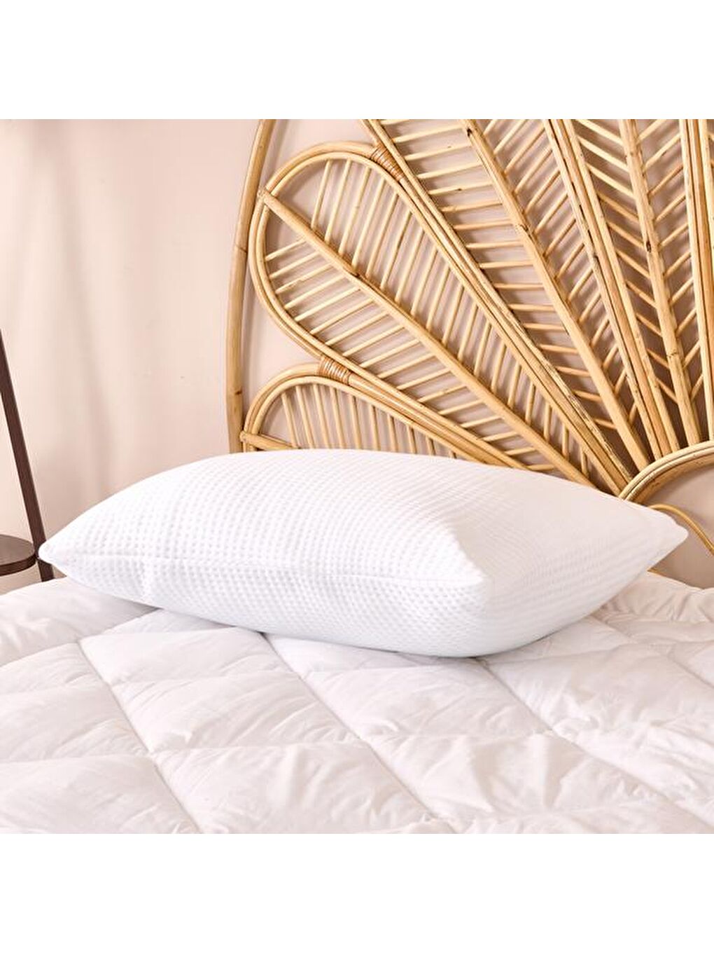 Soft Thunder Kapitoneli Yastık Alezi - Beyaz - 50x70 cm-5