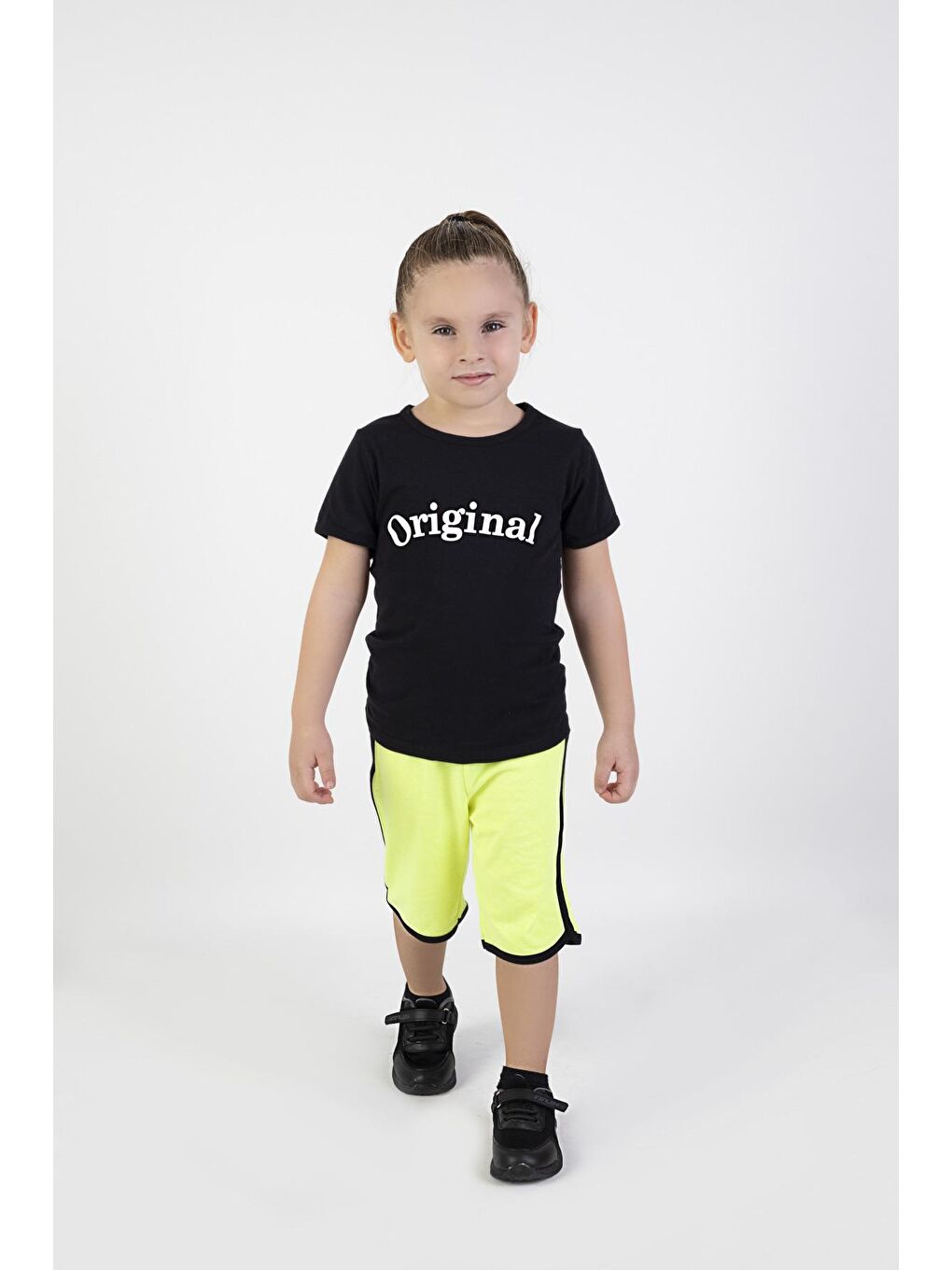 Siyah Erkek Çocuk Orijinal Baskılı Basic Kaprili Takım 1-9 Yaş-3