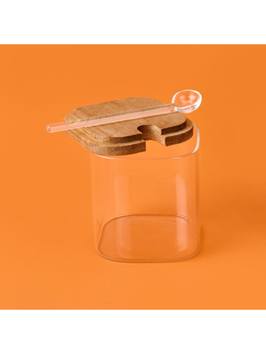 Akasya Cam Baharatlık Seti - Kahverengi / Şeffaf-1