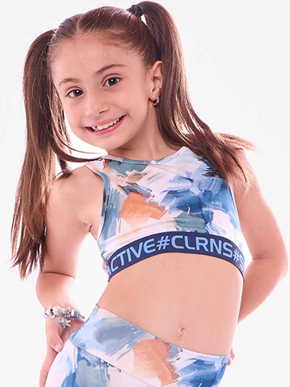 Yeşil Grafix Crop Atlet