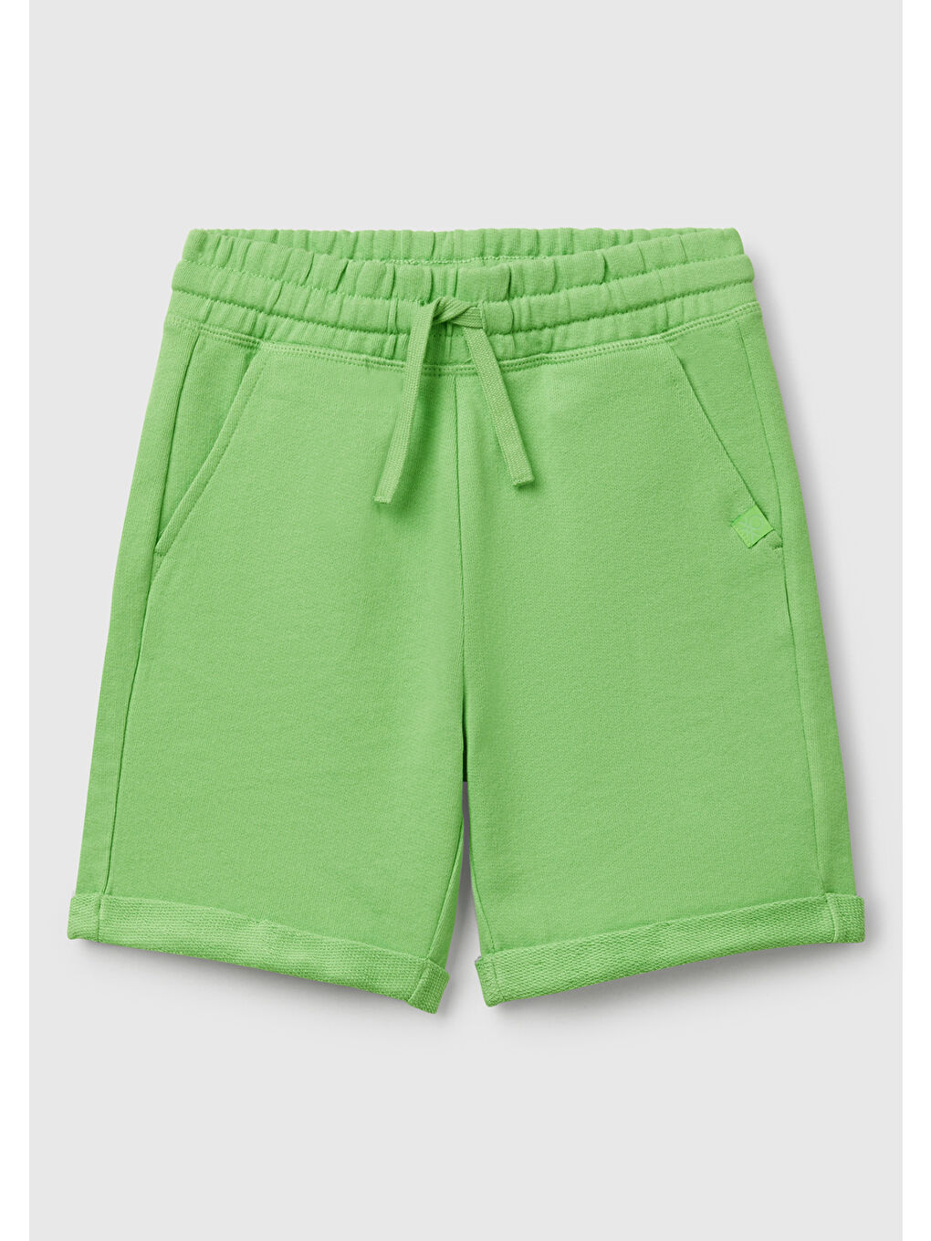 Erkek Çocuk Fıstık Yeşili Logolu Sweat Şort