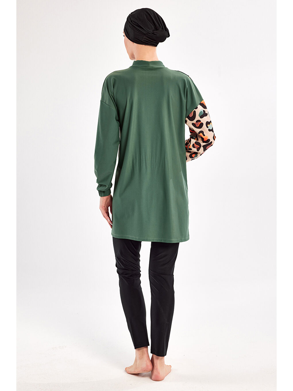 Elastanlı Tam Kapalı Tesettür Mayo 1105 Haki-4