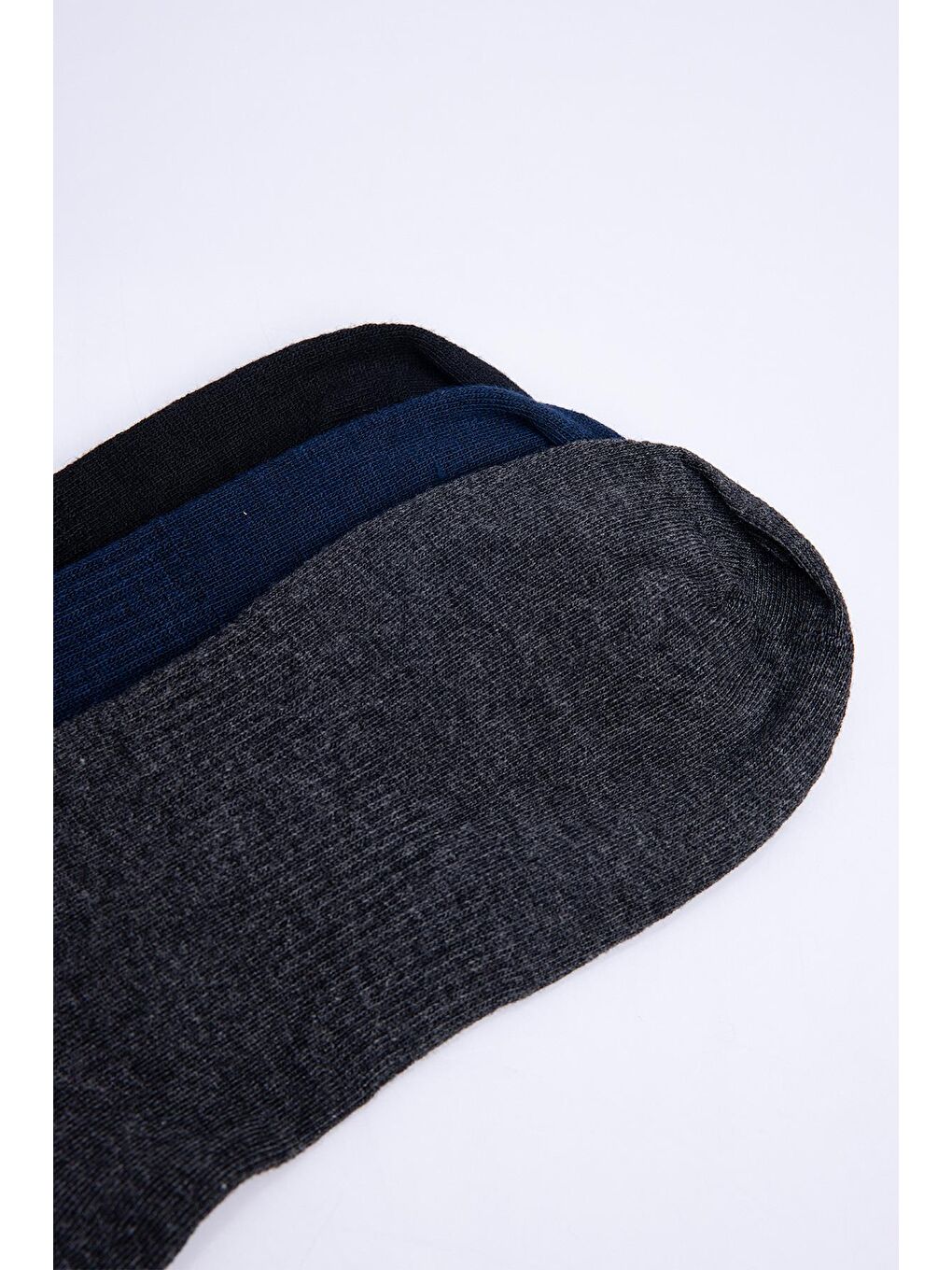 Karışık 3'Lü Düz Kısa Erkek Çorap-1