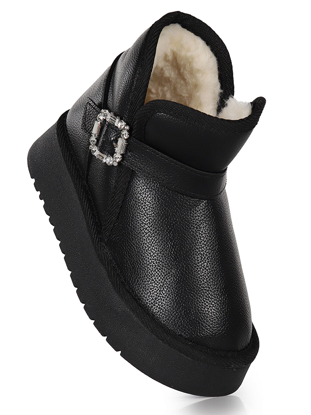 Siyah Rokca Cilt Kemerli Kız Çocuk Bot Ayakkabı