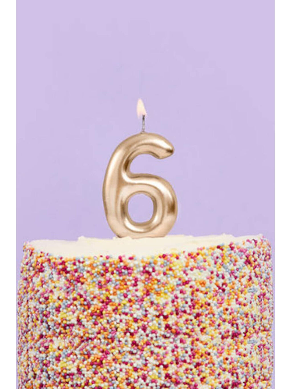 Sarı Altın 6 Rakamı Mum