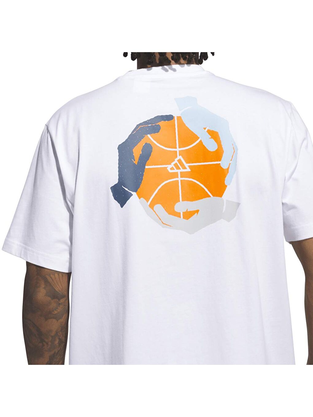 Sum Ab T Erkek Beyaz Yuvarlak Yaka Tişört-3