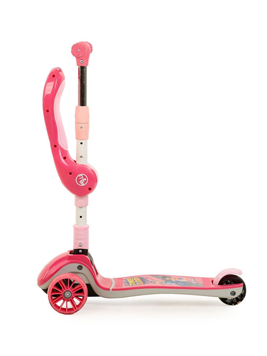 Maxi Taxi Renksiz Zoomy Oturaklı Işıklı Katlanabilir Scooter Pembe - 5