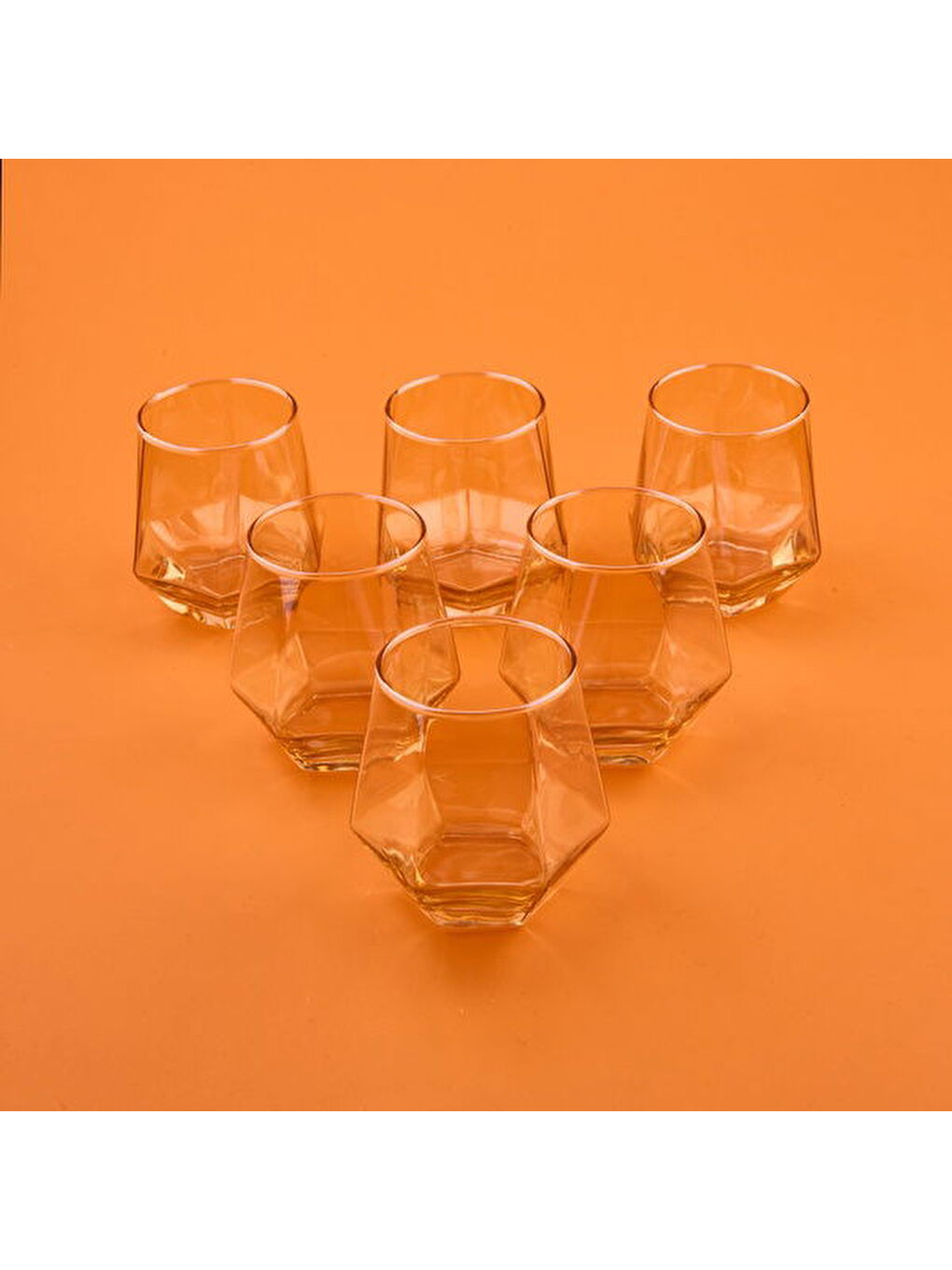 Sarı Harper 6'lı Cam Bardak - Amber - 320 ml-2