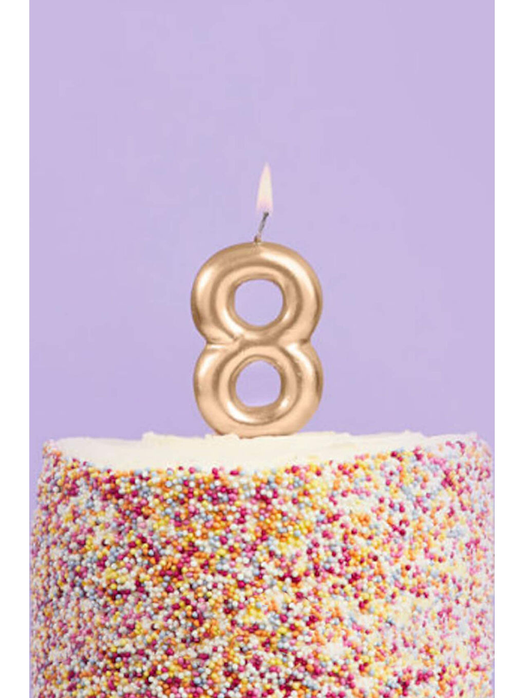 Sarı Altın 8 Rakamı Mum