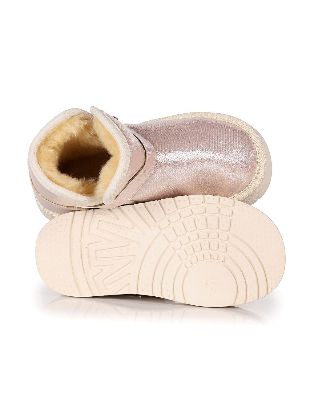 Pembe Rokca Cilt Kemerli Kız Çocuk Bot Ayakkabı-4