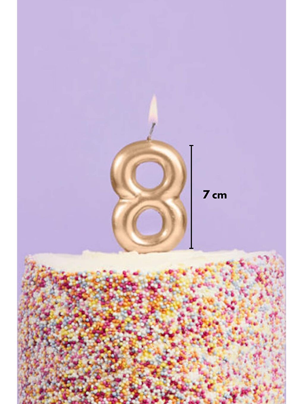 Sarı Altın 8 Rakamı Mum-1