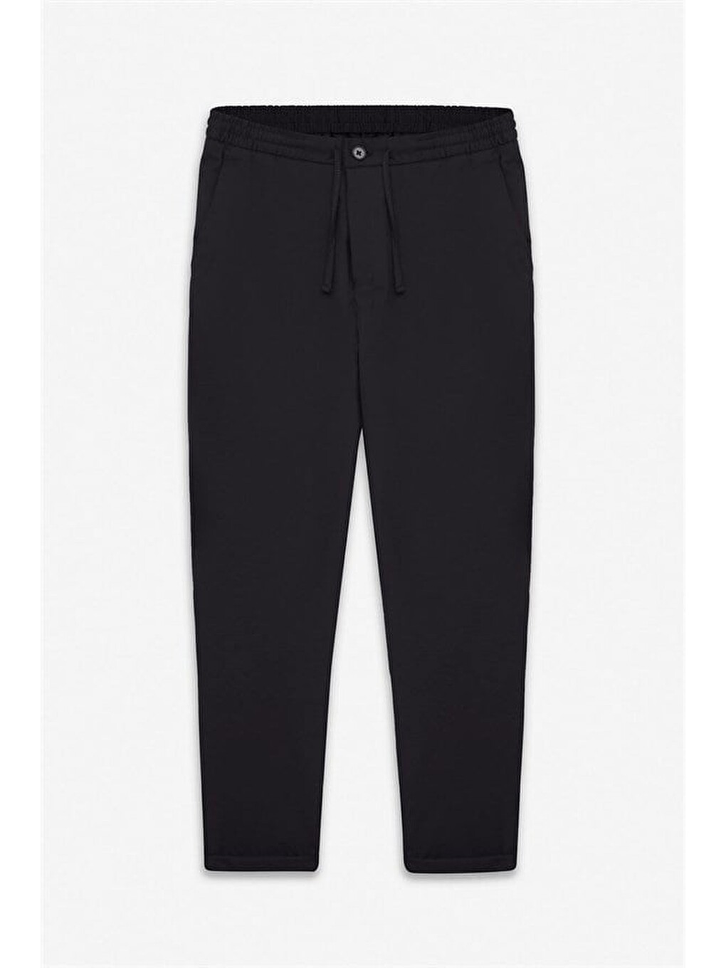 Siyah Slim Düz Jogger Pantolon-4