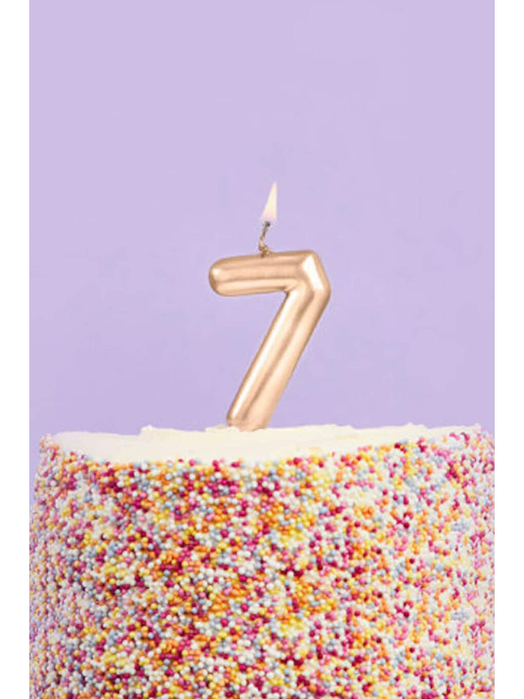 Sarı Altın 7 Rakamı Mum